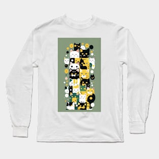 Cat's Polka Dot Parade Long Sleeve T-Shirt